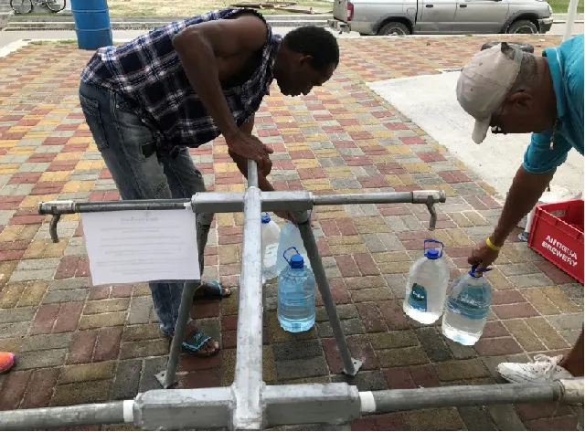Barbuda water distribution